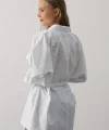 Kuşak Detaylı Tunik Gömlek - Beyaz