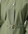 Kuşak Detaylı Tunik Gömlek - Haki
