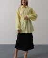 Kuşak Detaylı Tunik Gömlek - Sarı