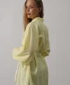 Kuşak Detaylı Tunik Gömlek - Sarı