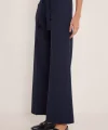 Lacivert Kuşaklı Bol Paça Palazzo Pantolon 6651