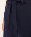 Lacivert Kuşaklı Bol Paça Palazzo Pantolon 6651