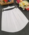 Lastikli Düğmeli Kurtarıcı Gömlek Altı Eteklik -Beyaz