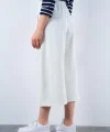 Lastikti Kapri Pantolon  Açık Ekru