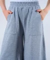 Lastikti Kapri Pantolon  Gri
