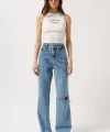 Lazer Kesim Wide Leg Jean