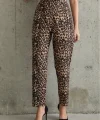 Leopar Desenli Kumaş Pantolon