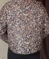 Leopar Leopar Desenli Kapitone Ceket