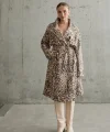 Leopar Ön Ve Arkası Pelerinli Kaban