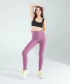 Lila Fitilli Push Up Toparlayıcı Spor Tayt