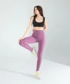 Lila Fitilli Push Up Toparlayıcı Spor Tayt