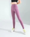 Lila Fitilli Push Up Toparlayıcı Spor Tayt
