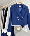 Manşetleri Garnili Kruvaze Ceketli Takım 10168