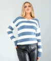 Mavi Çizgili Triko
