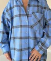 Mavi Ekose Desenli Gömlek