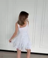 Mini Askılı Elbise - Beyaz