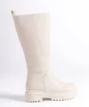 MIRA Bağcıksız Fermuarlı Ortopedik Taban Kadın Çizme CKT - Krem