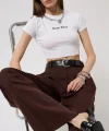 Nepo Baskılı Crop T-Shirt