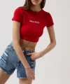 Nepo Baskılı Crop T-Shirt