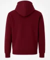 Ön Tam Fermuarlı Kapüşonlu SweatShirt - Bordo
