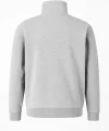 Ön Yarım Fermuarlı Oversize Yakalı Basic SweatShirt - Gri