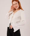 Önden Bağlama Detaylı aten Beyaz Bluz