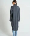 Önü Açık Şal Yaka Hırka  Antrasit