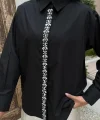 Önü Şerit Taşlı Gömlek 3448