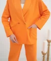 Oranj Ceket Ve Pantolon Takım