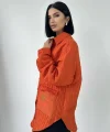 Oranj Cepli Kapitone Gömlek