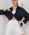 Örme Oversize Gömlek 20264 - Lacivert