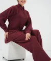 Örme Tesettür Alt Üst Takım 6711 - Bordo