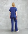 Osy Modal Yumuşak dokulu Kumaş Bisiklet Yaka Kısa Kollu Takım - Lacivert
