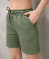 Osy Modal Yumuşak dokulu Kumaş Kadın Kısa Şort - Haki
