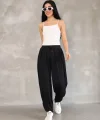 Osy Modal Yumuşak Dokulu Kumaş Şalvar Pantalon - Siyah