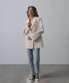 Oversize Blazer Ceket - Natür