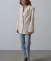 Oversize Blazer Ceket - Natür