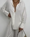Oversize Keten Gömlek