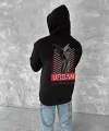 Oversize Üç İplik Kapşonlu SweatShirt - Siyah