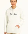Oversize Üç İplik Şardonlu Kapüşonlu Sweatshirt – Beyaz “Other Lives” Ön Ve Arka Baskılı, Kanguru Cepli, Ribanalı Rahat Kışlık Model Beyaz