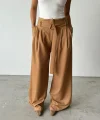 PAAZZO PANTOON KUAŞ KEER DETAYI  Bej