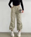 Paraşüt Kumaş Beli astikli PantalonTaş