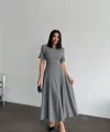 POLİVİSKON ELBİSE - Gri
