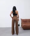 Poly Viscose Yüksek Bel Kemerli̇ Ve Dökümlü Palazzo Pantolon (Kemer Dahi̇l)