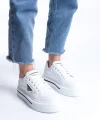 PRAG Bağcıklı Ortopedik Taban Desenli Kadın Sneaker Spor Ayakkabı  CBT - Beyaz