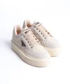 PRAG Bağcıklı Ortopedik Taban Desenli Kadın Sneaker Spor Ayakkabı  CKT - Krem
