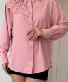 Pudra Pilise Detaylı Jesica Gömlek