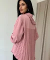 Pudra Pilise Detaylı Jesica Gömlek