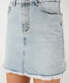 Püsküllü Mini Kot Etek 8051 - Mavi