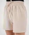 Rahat Kalıp Şort 5327  Krem